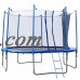 12 FT Round Trampoline with Enclosure, Net W/ Spring Pad Ladder   